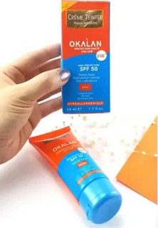 کرم ضد آفتاب اوکالان (Okalan) مدل SPF 50 فاقد چربی اصل