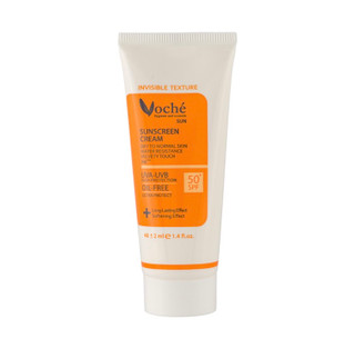 کرم ضد آفتاب بی رنگ وچه با SPF50 مناسب پوست خشک و معمولی حجم 40 میلی لیتر